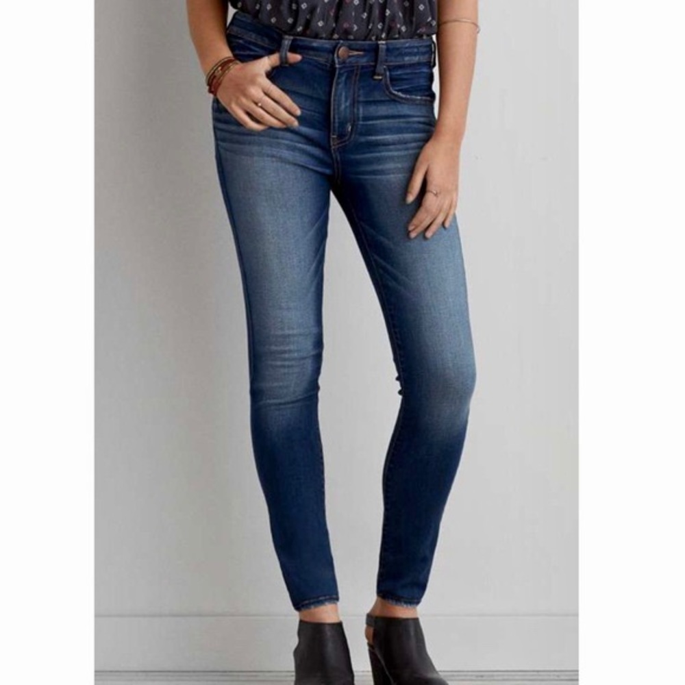 American Eagle Hi Rise Jegging Skinny Jeans 4 Long